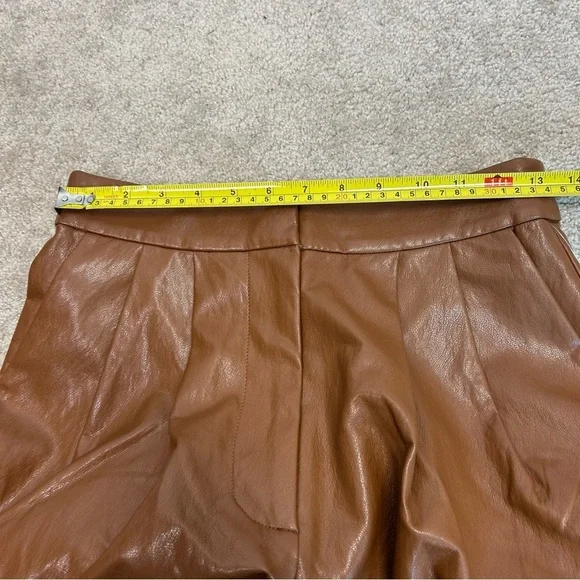 Anthropologie Twentysixhundred Brown faux leather cargo utility wide leg pants - Picture 14 of 17